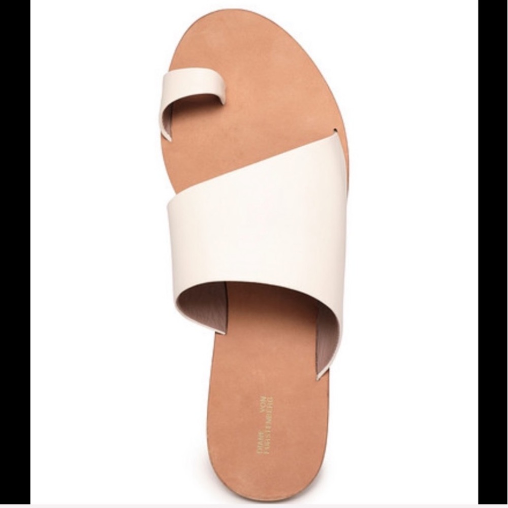 NWT Diane Von Furstenberg Brittany Sandals - Cream